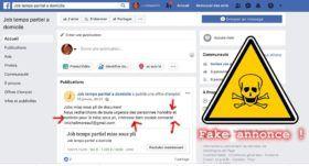 Attention aux annonces de mise sous pli sur Facebook